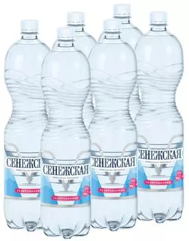 Вода Сенежская природная питьевая газированная 1.5л (упаковка 6 шт.)