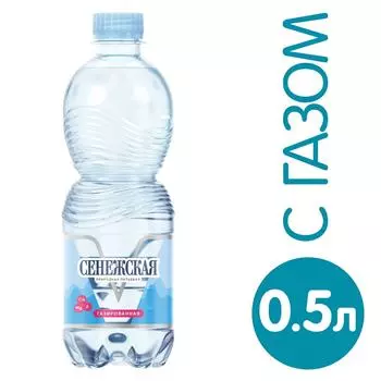 Вода Сенежская питьевая газированная 500млс доставкой!