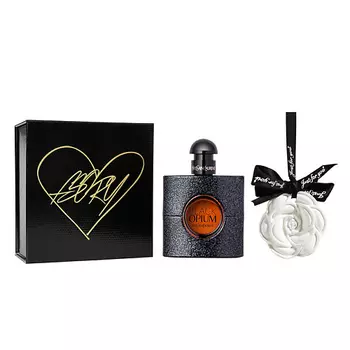YVES SAINT LAURENT Парфюмерный набор Black Opium +Ароматическая подвеска+Коробка