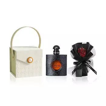 YVES SAINT LAURENT Парфюмерный набор Black Opium +Букет+Сумка