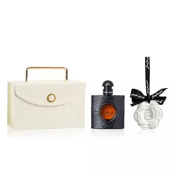 YVES SAINT LAURENT Парфюмерный набор Black Opium +Ароматическая подвеска+Подарочная коробка
