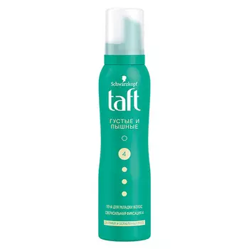 ТАФТ TAFT Пена для укладки Густые и Пышные, для тонких и ослабленных волос, сверхсильная фиксация