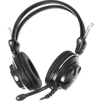 Наушники с микрофоном A4Tech HS-28 черный 2.2м накладные оголовье (HS-28 (BLACK+GREY))