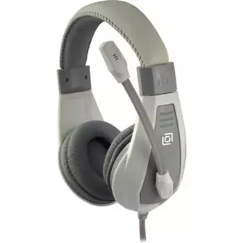 Наушники с микрофоном Oklick HS-L600 серый 1.8м мониторные оголовье (1532023)