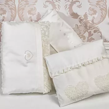 Одеяло для люльки PICCI luxary flora hearts сердечки, cream, кремовый i47s22-09