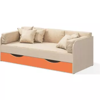 Одноярусная кровать с ящиками Seven dreams Seven dreams Belden (sd-100 цвет дуб млечный оранжевый)