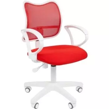 Офисное кресло Chairman 450 LT белый пластик TW-19/TW-69 красный
