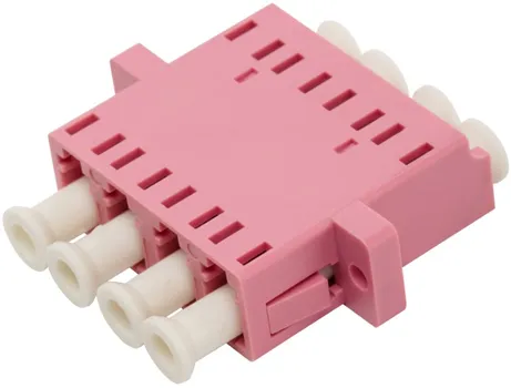 Адаптер Lanmaster LAN-4LC/S-AM-OM4 оптический LC, OM4 корпус SC дуплекс, квадро