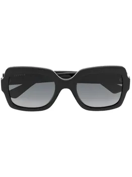 Солнцезащитные очки в квадратной оправе с логотипом Gucci Eyewear, черный