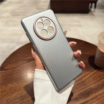 Для Huawei Mate 50 50E 40 40E 30 30E Pro Plus рифленое зернистое покрытие металлическая краска анти отпечатки пальцев ПК ударопрочный противоскользящий чехол-накладка Mate 30/30E чёрный