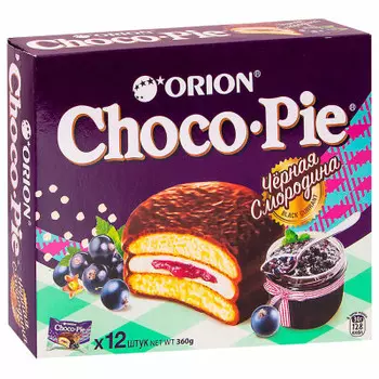 Набор пирожных Choco pie черная смородина 360г 12шт*30г орион