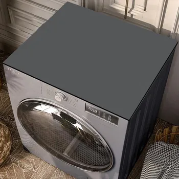 Простой однотонный чехол для стиральной машины, холодильника, стола, микроволновой печи, пылезащитный водонепроницаемый декоративный коврик, нескользящая подкладка 30*40cm