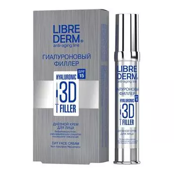 LIBREDERM Гиалуроновый 3D филлер дневной крем для лица SPF 15, 30 мл