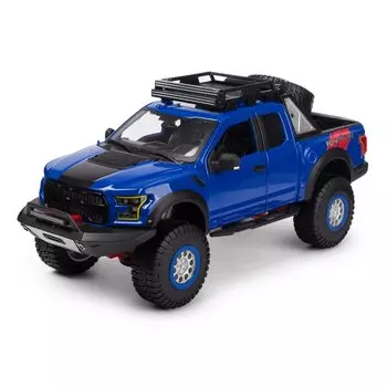 Maisto Машинка металлическая Ford F-150 Raptor Design Off-Road Kings, 1:24, синяя