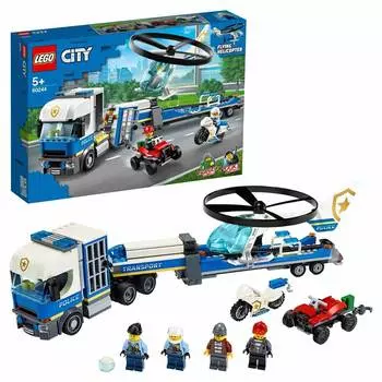 LEGO City Конструктор "Полицейский вертолетный транспорт"