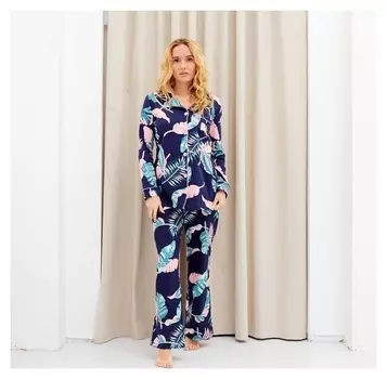 Пижама женская (Рубашка и брюки) Kaftan "Tropical Dream" р. 40-42