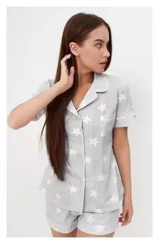 Пижама женская (Рубашка и шорты) Kaftan "Star" р. 52-54