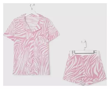 Пижама женская (Рубашка и шорты) Kaftan "Wild" р. 52-54