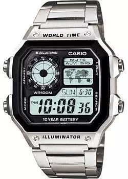Японские наручные мужские часы Casio AE-1200WHD-1A. Коллекция Digital