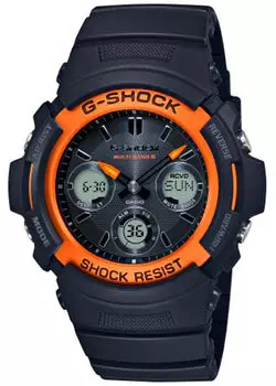 Японские наручные мужские часы Casio AWG-M100SF-1H4ER. Коллекция G-Shock
