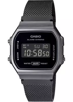 Японские наручные мужские часы Casio A168WEMB-1B. Коллекция Vintage