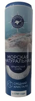 Соль крымская морская натуральная средний кристалл высший сорт туба 235г Сириус