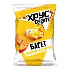 Сухарики багет сырное ассорти Хрусteam