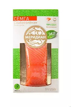 Семга филе-кусок слабосоленая Меридиан Эко