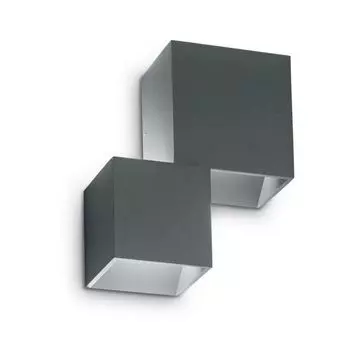 Настенный светильник уличный IP44 LED AP2 Antracite Ideal Lux Rubik 4000K форма куба