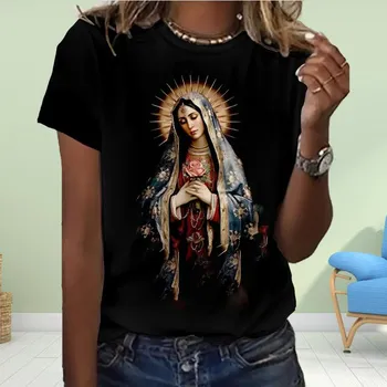 Fashion WomenCool and Trendy Print Print T Shirt Funny Casual O-neck Short Sleeves T-shirt Summer Female Tee Shirt XS чёрный