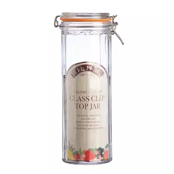 Банка гранёная сlip top 2,2 л (kilner) прозрачный 33 см.