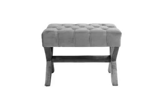Банкетка велюровая серая (garda decor) серый 65x49x50 см.