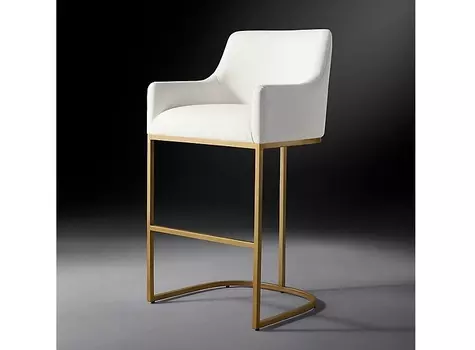 Барный стул emery curved-back track burnished (idealbeds) белый 56x107x56 см.