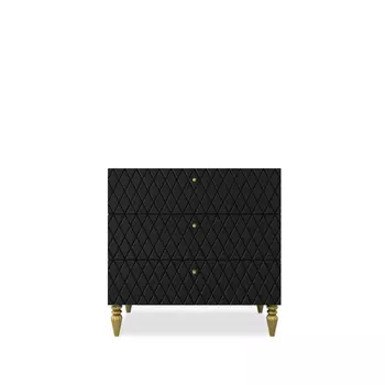 Бельевой комод tivoli (ambicioni) черный 100x99x50 см.