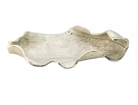 Блюдо (glasar) серебристый 25.0x14.0x51.0 см.
