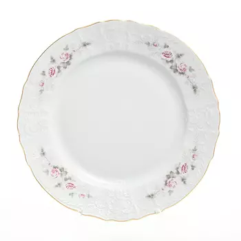 Блюдо круглое bernadotte серая роза золото 32 см (repast) мультиколор