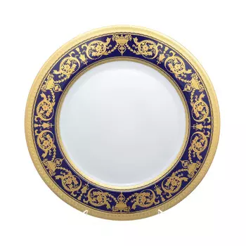 Блюдо круглое falkenporzellan imperial cobalt gold 32 см (repast) мультиколор