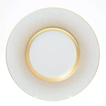 Блюдо круглое falkenporzellan rio white gold 33 см (repast) белый