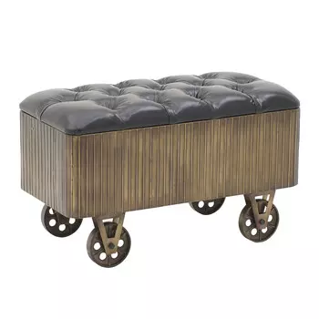 Банкетка-бокс на колесах akli (to4rooms) черный 80.0x49.0x40.0 см.