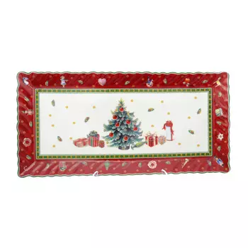 Блюдо repast christmas world (repast) красный 37x18 см.