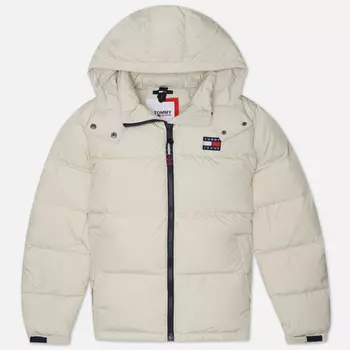 Женский пуховик Tommy Jeans Alaska Hooded Puffer, цвет бежевый, размер L
