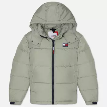 Женский пуховик Tommy Jeans Alaska Hooded Puffer, цвет зелёный, размер L