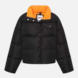 Женский пуховик Tommy Jeans Colour Pop Down Puffer, цвет чёрный, размер L