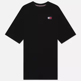 Женское платье Tommy Jeans Tommy Badge Oversized, цвет чёрный, размер XL