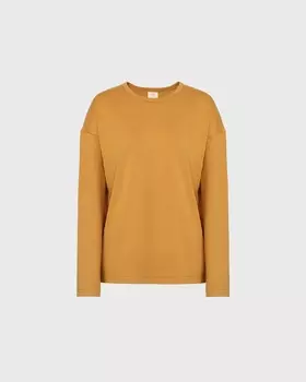 Хлопковый лонгслив Unisex, желтый