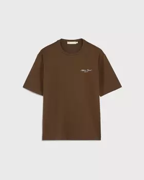 Хлопковая футболка оверсайз Unisex, коричневый
