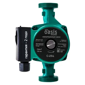 Циркуляционный насос Oasis 25/4 180 мм с гайками 1"