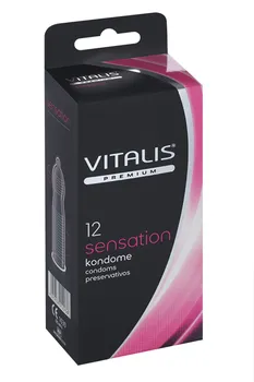 Презервативы Vitalis Premium sensation с кольцами/точками ширина 53 мм, 12 шт