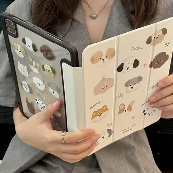 Защитный чехол с милым мультяшным медведем для iPad 10,2, 7, 8, 9,7 Pro 12,9 Air 11 2024 5, 4, 10, 10,9, чехол с держателем для карандашей iPad air 11 2024