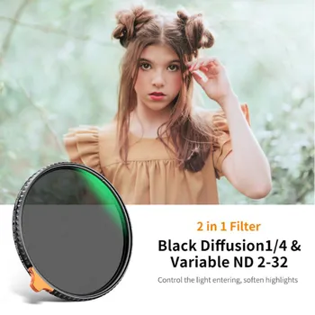 Светофильтр K&F Concept Nano X Black mist 1/4 ND2-32 72мм KF01.1814